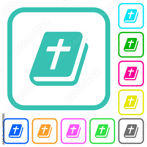 Holy bible vivid colored flat icons