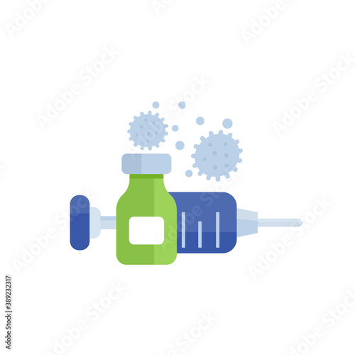vaccination vector icon, stop the virus