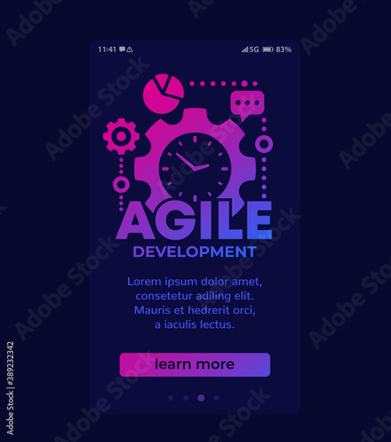 Agile software development, mobile vector design
