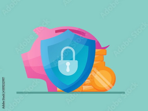 money saving protection concept