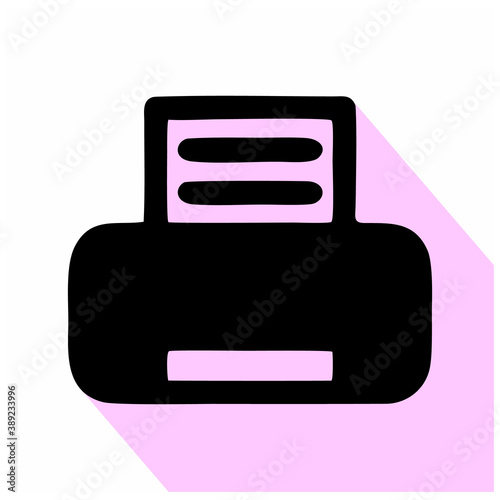 printer icon isolated on white background from printer and fax collection.