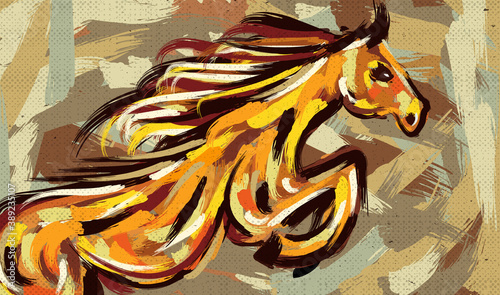 Rearing Horse Painting