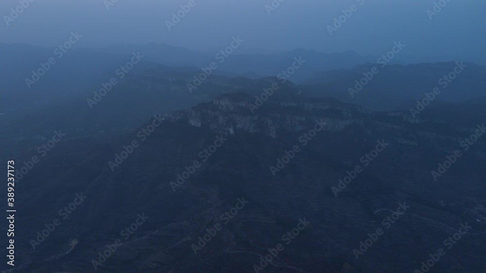 Aerial photography of Jinan Taishan Mountains Aerial photography of Jinan Taishan Mountains