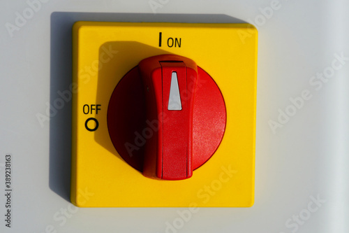 Rotary red Electric Power on And Off Switch.