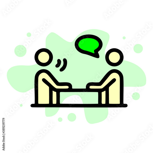 Medical consultation icon. Outline medical consultation vector icon