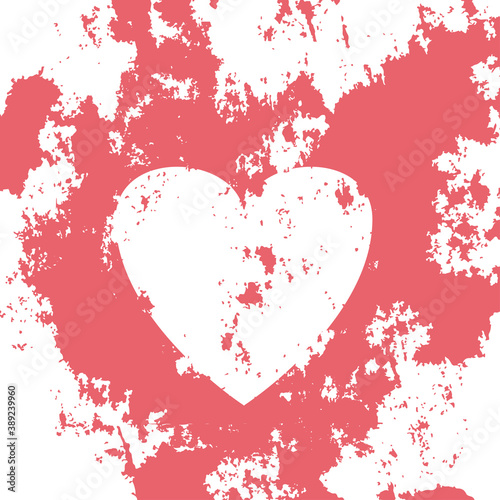 Heart love symbol with rustic concept