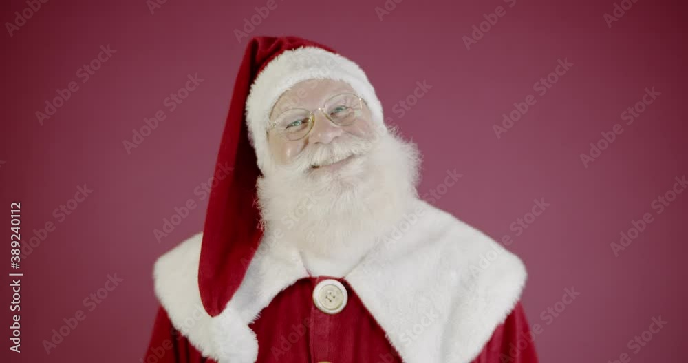 Santa Claus smiling looking at the camera. 4K. Santa Claus smiling looking at the camera. 4K.
