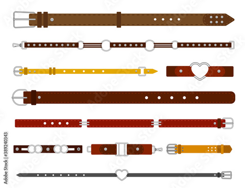 Belts strap and buckles set, fashionable leather accessory