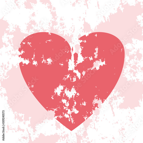 Heart love symbol with rustic concept