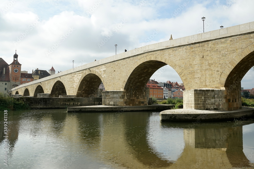 Details der Steinernen Brücke in Regensburg