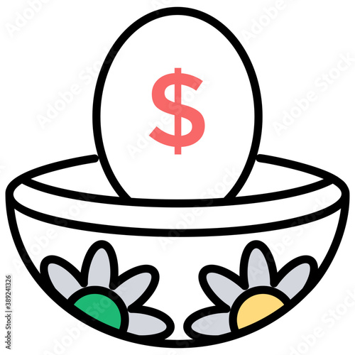 
Line icon retirement plans, retirement funds 
