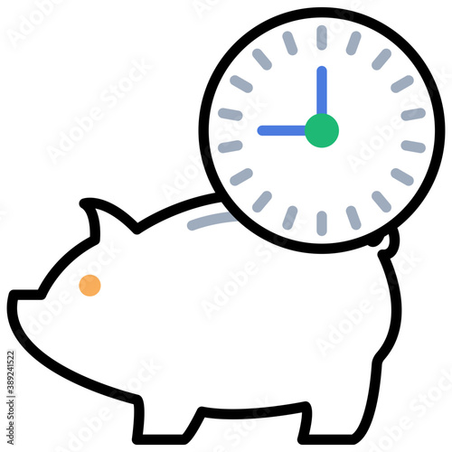 
Line icon term deposit, installments
