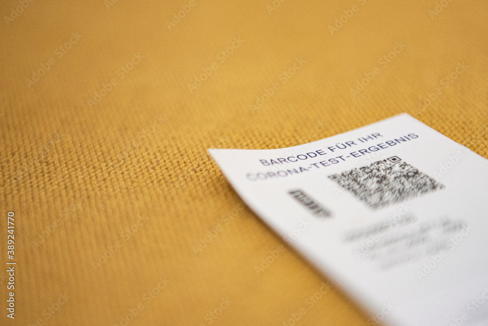Corona Test Barcode Stock Photo Adobe Stock