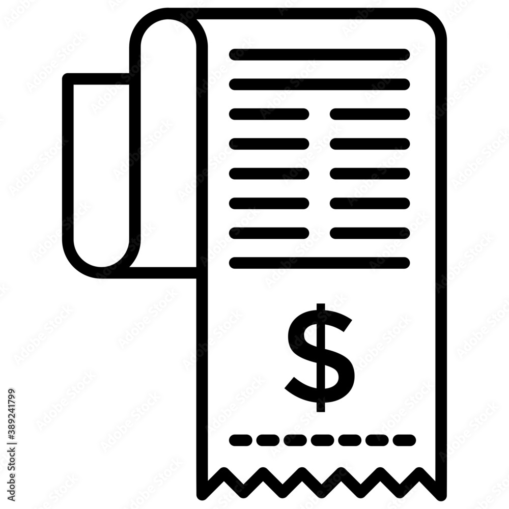 
Doodle icon billing sheet, invoice 
