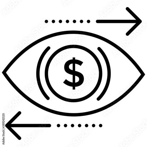 
Line icon financial control, financial stability 
