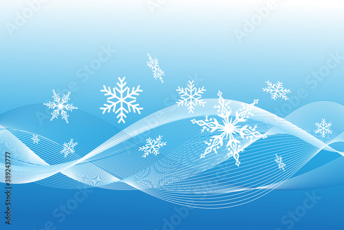 Winter bright vector background with snowflakes