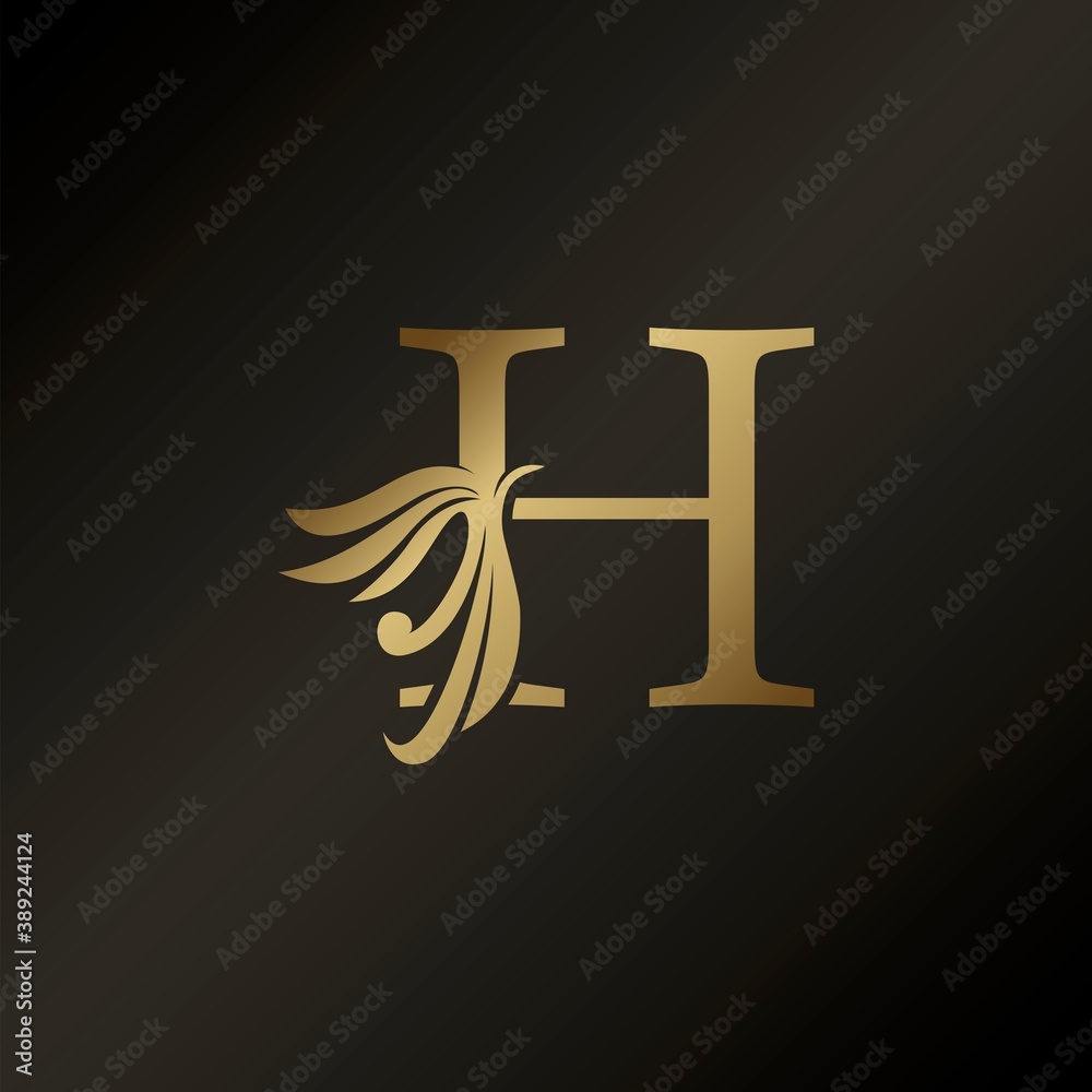 Monogram Letter H Luxury Swirl Ornate Decorative Logo Icon Vector Design Monogram Letter H Luxury Swirl Ornate Decorative Logo Icon Vector Design