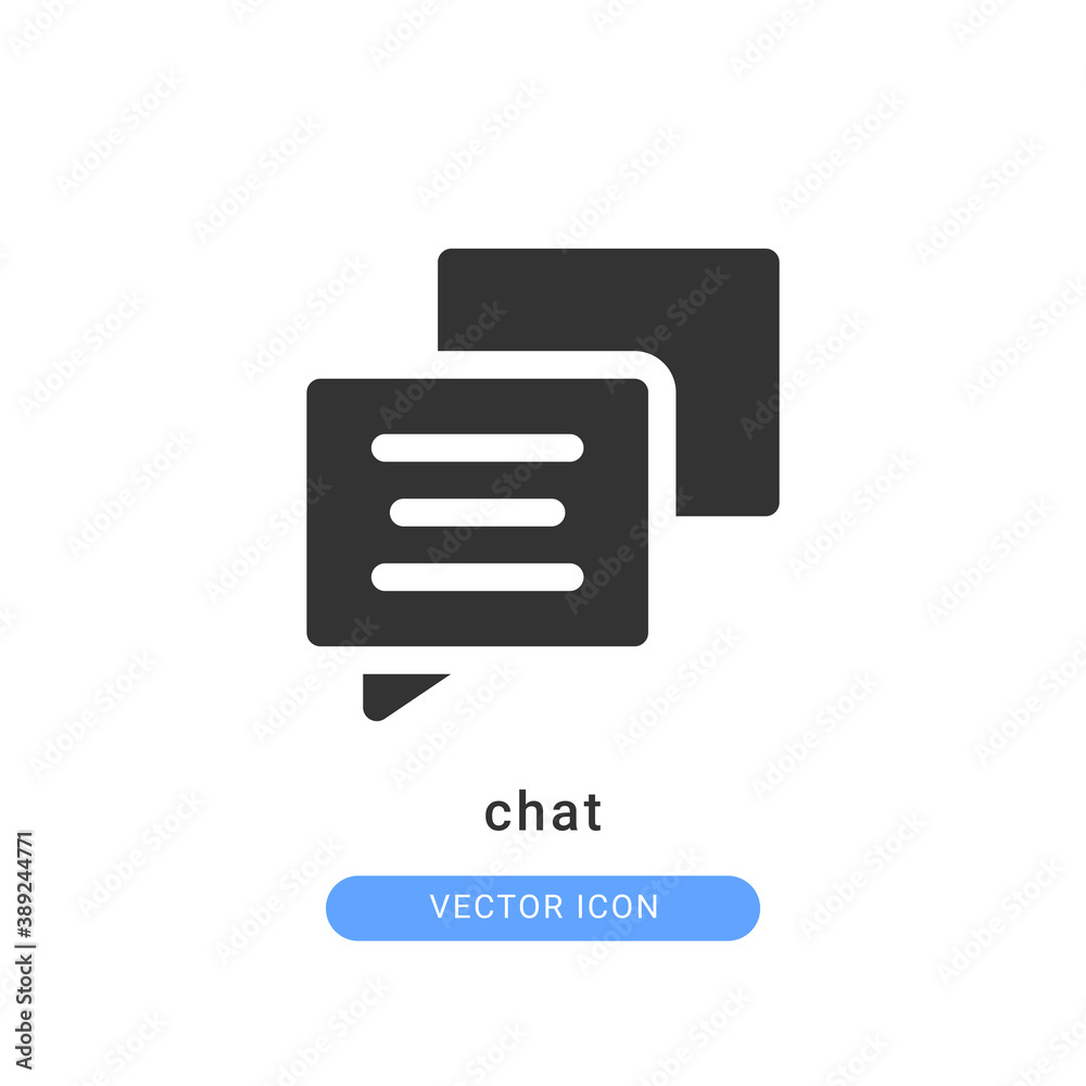chat icon vector illustration. chat icon glyph design.