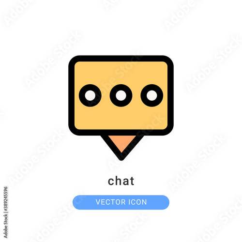 chat icon vector illustration. chat icon lineal color design.