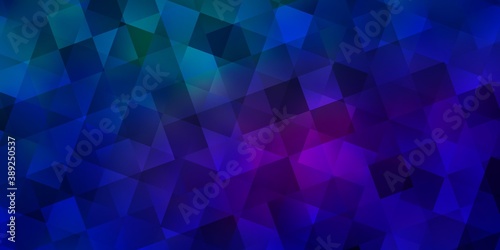 Light Blue, Red vector template with crystals, squares.