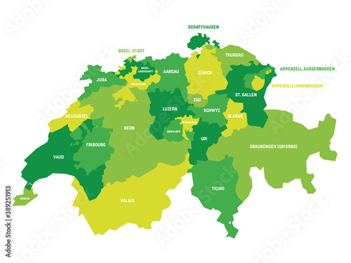 Canton of Switzerland map