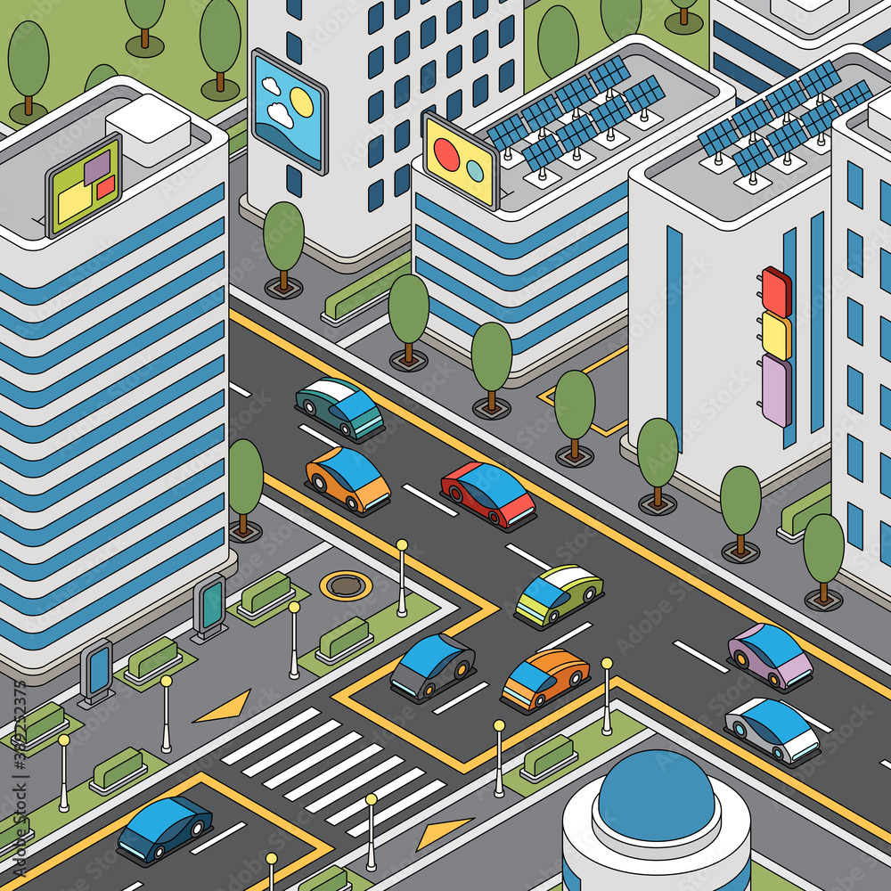 Coloring Future City Composition Coloring Future City Composition