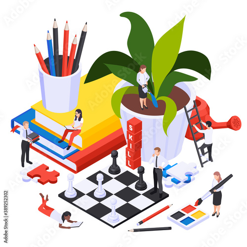 Personal Growth Isometric Composition 