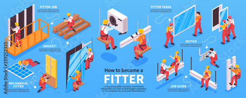 Fitter Works Isometric Infographics