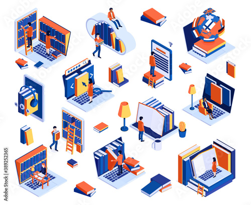 Online Library Isometric Set 