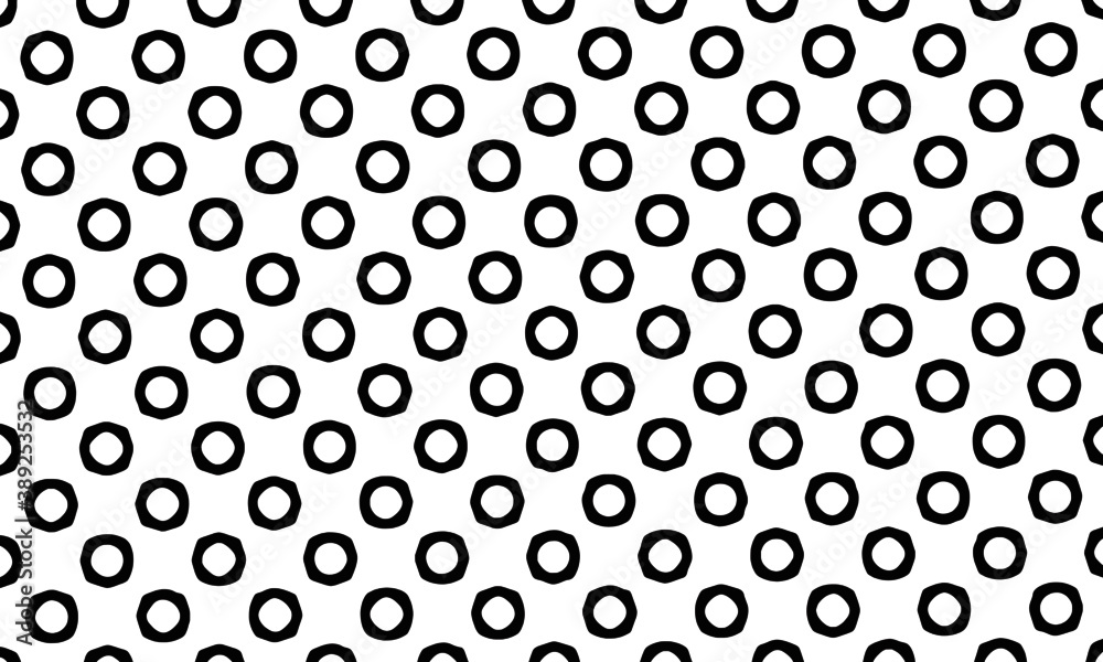  white and black pattern of circular elements.