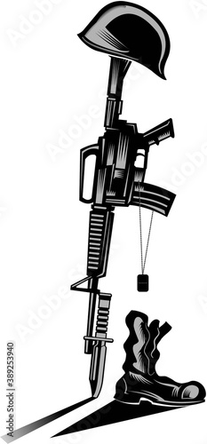 Veterans day illustration. Honoring american veterans who served