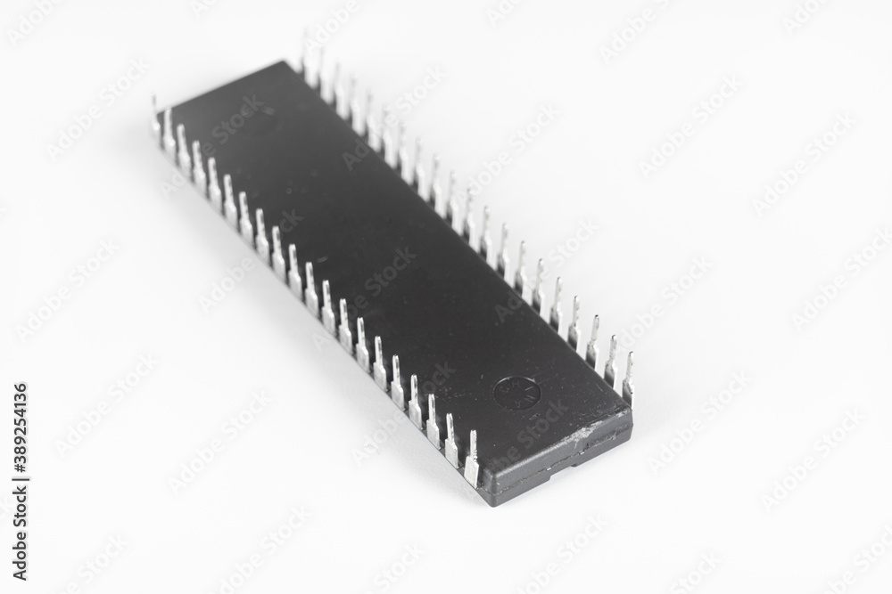 Microcontroller isolated on white background. Microcontroller isolated on white background.