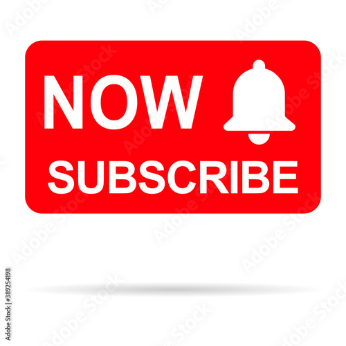 Subscribe web button, social media icon vector illustration, internet website symbol, isolated sign