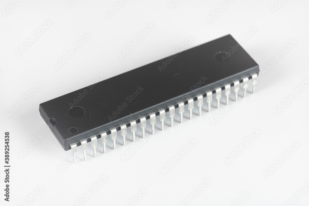 Microcontroller isolated on white background. Microcontroller isolated on white background.