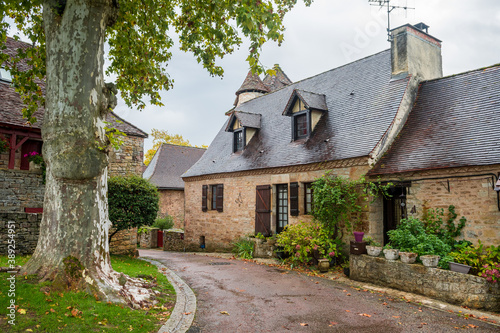 traditional stone house in french countryside