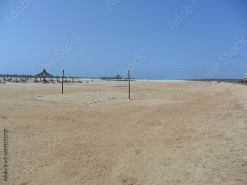 Wind and kitesurfing on the neaches of Isla Sal and Boa Vista of the Cape Verde islands in the Atlantic, West Africa photo