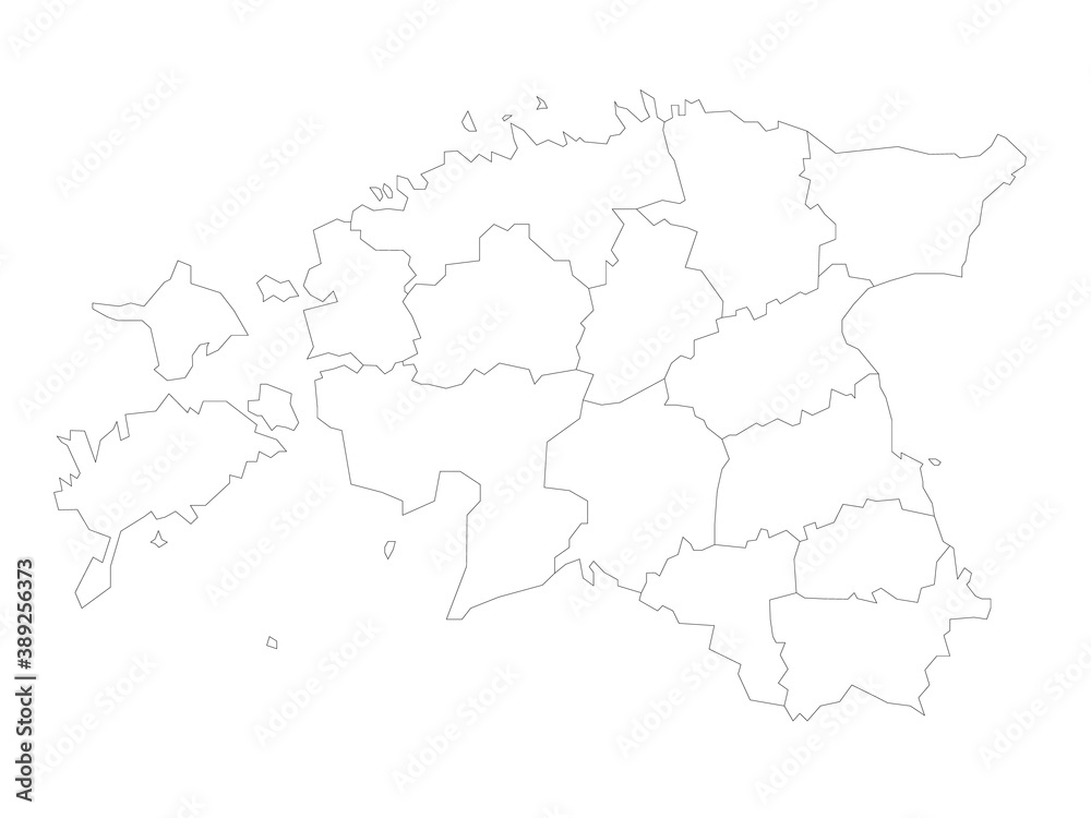 Estonia - map of counties