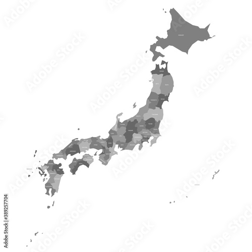 Japan - map of prefectures