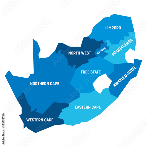 South Africa - map of provinces