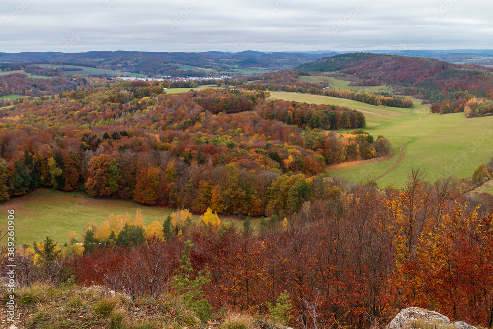 Herbst an den Hörselbergen in Thüringen