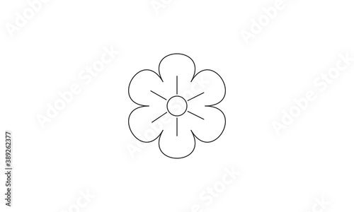 Flower Icons   Symbol Perfect Design Simple Set For Using In Web site Infographics Logo Report   Line Icon Vector illustration