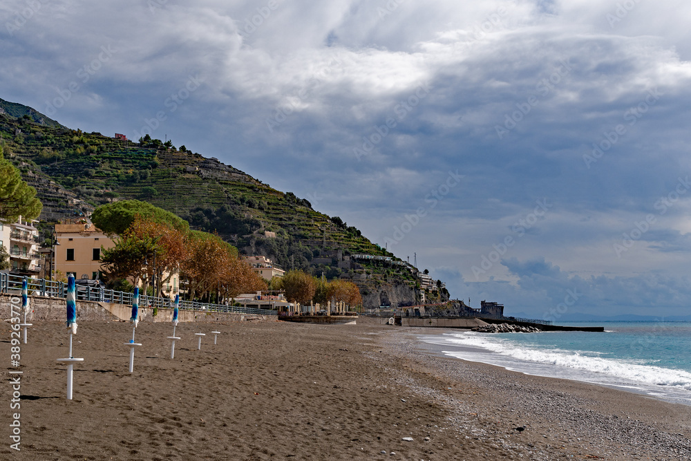 Amalfiküste in Maiori, Kampanien in Italien 