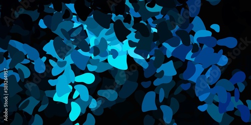 Dark blue vector pattern with abstract shapes.