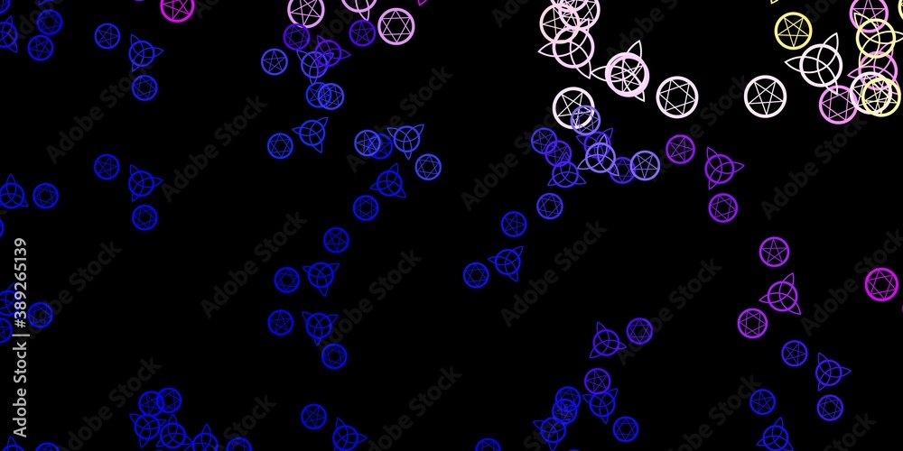 Dark Pink, Blue vector pattern with magic elements. Dark Pink, Blue vector pattern with magic elements.
