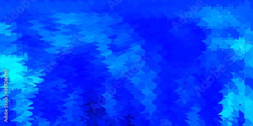 Dark blue vector gradient polygon layout. © Guskova