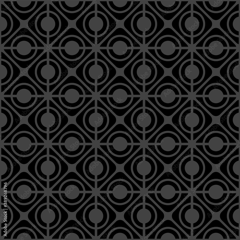 Seamless geometric black and grey pattern.