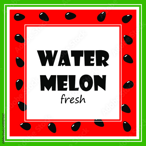 Watermelon background for shopping sale or web banner or promo poster and frame leaflet photo