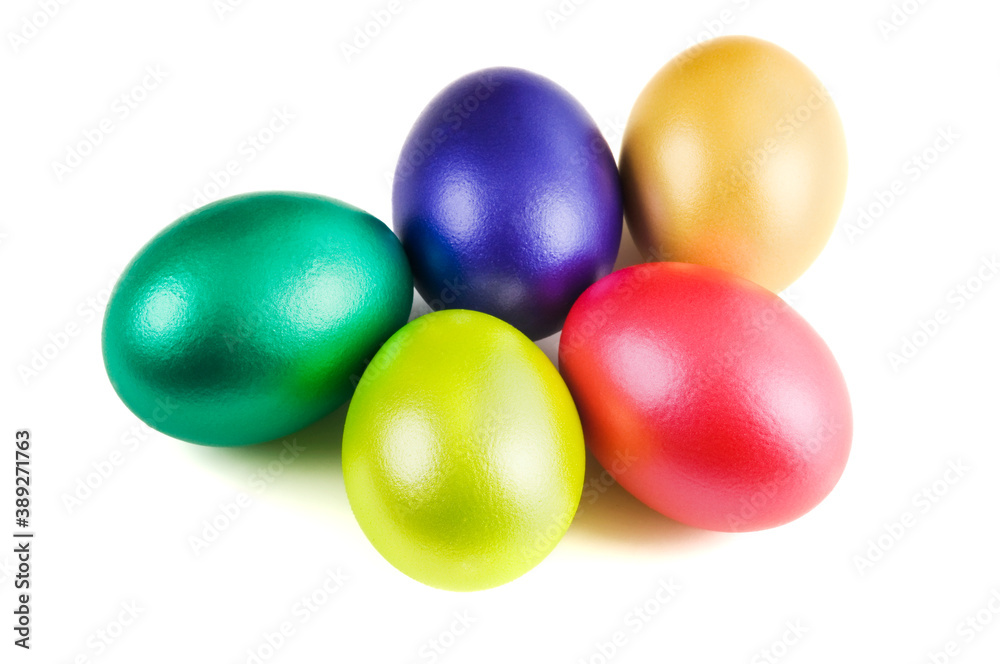 Group of Easter Eggs on white background. A bunch of pearl colored easter eggs isolated on white with shadow. Studio shot Group of Easter Eggs on white background. A bunch of pearl colored easter eggs isolated on white with shadow. Studio shot