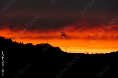 Wallpaper Mural Sunset in Birkmannsweiler October - by juma Torontodigital.ca