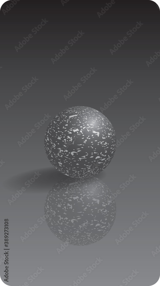Dark abstract paint background with spheres. Planet system. Screen vector design for mobile app